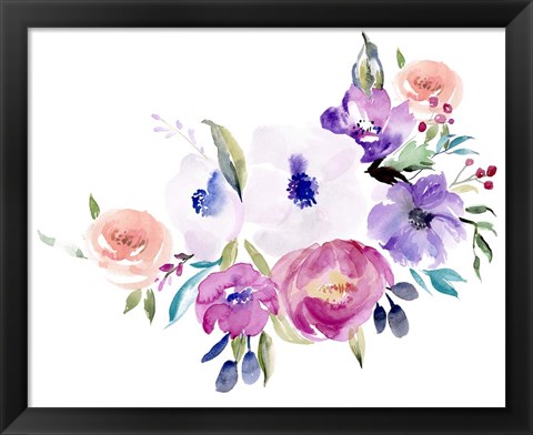 Framed Watercolor Anemone I Print