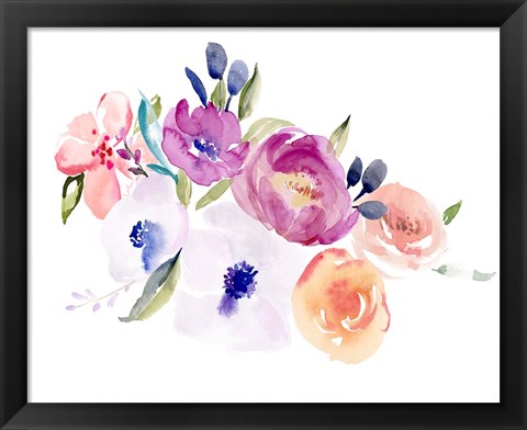 Framed Watercolor Anemone II Print