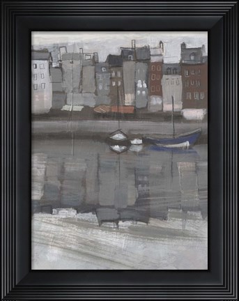 Framed Fishing Village I Print