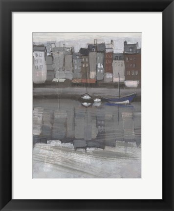 Framed Fishing Village I Print