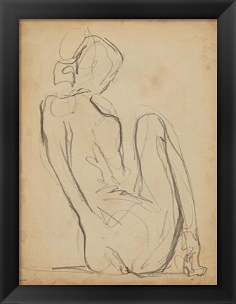 Framed Figure Lines IV Print