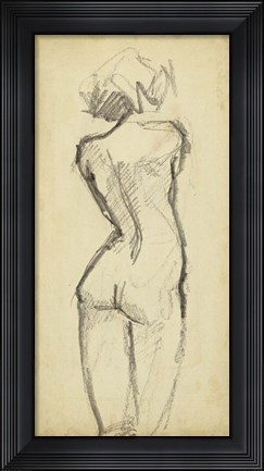 Framed Full Figure Lines I Print