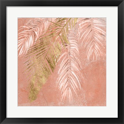 Framed Golden Palms I Print