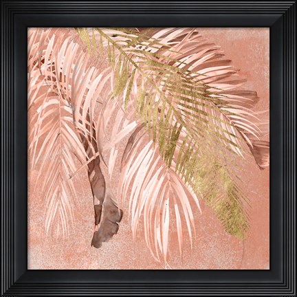 Framed Golden Palms II Print