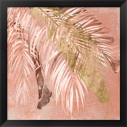 Framed Golden Palms II Print