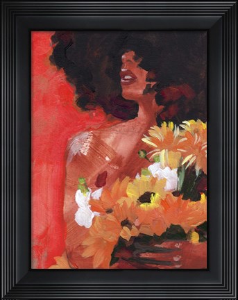 Framed Through the Flowers I Print