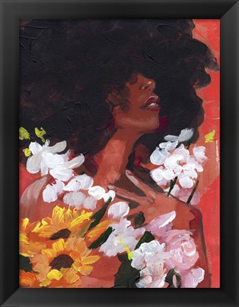 Framed Through the Flowers II Print