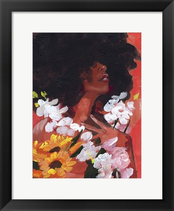 Framed Through the Flowers II Print