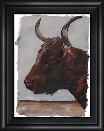 Framed Cattle View I Print