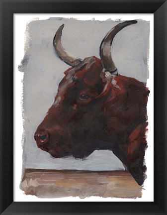 Framed Cattle View I Print
