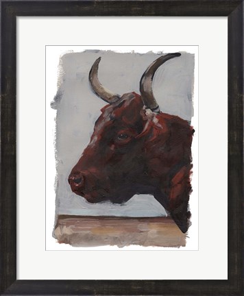 Framed Cattle View I Print