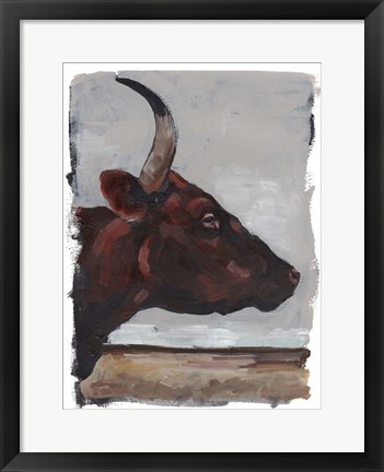 Framed Cattle View II Print