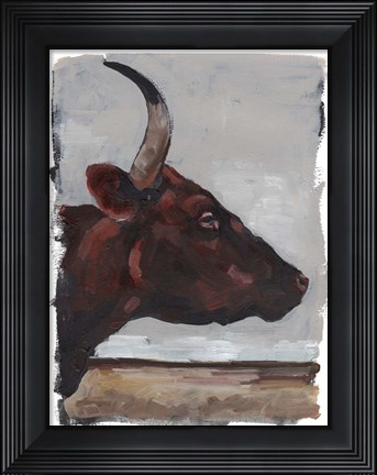 Framed Cattle View II Print