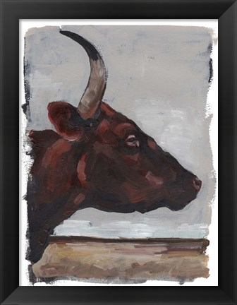 Framed Cattle View II Print