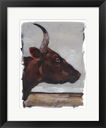 Framed Cattle View II Print