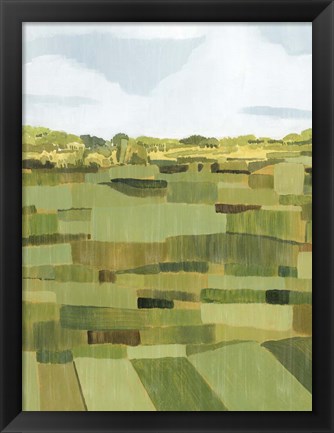 Framed Woven Pasture I Print