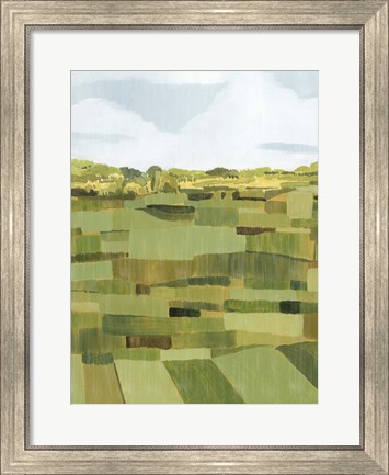 Framed Woven Pasture I Print