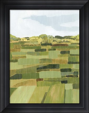 Framed Woven Pasture II Print