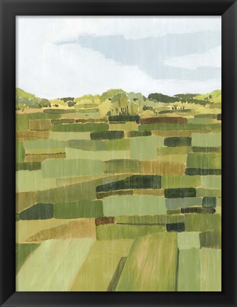 Framed Woven Pasture II Print