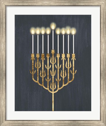 Framed Golden Hanukkah II Print