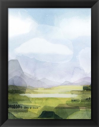 Framed Verdant Vale I Print