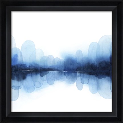Framed Ultramarine Mirror I Print