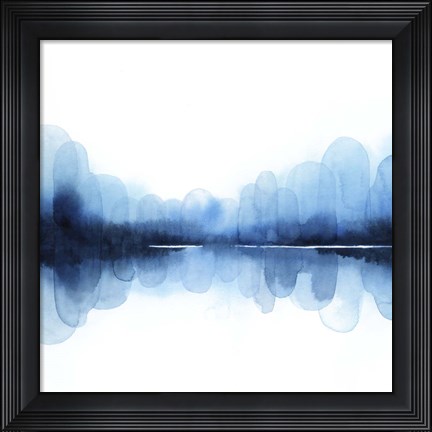 Framed Ultramarine Mirror II Print