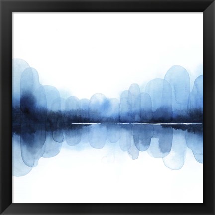 Framed Ultramarine Mirror II Print