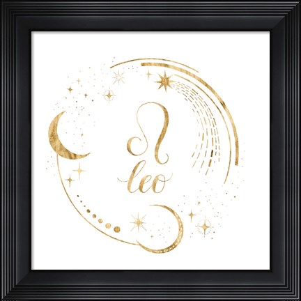 Framed Gilded Astrology V Print