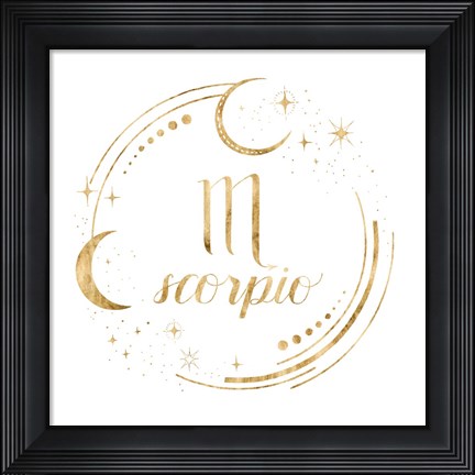 Framed Gilded Astrology VIII Print