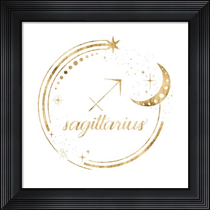 Framed Gilded Astrology IX Print