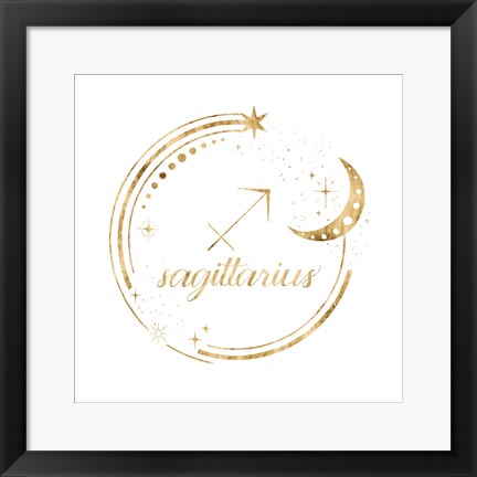 Framed Gilded Astrology IX Print