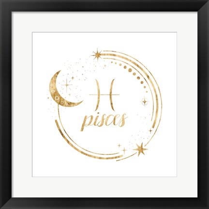 Framed Gilded Astrology XII Print
