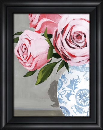 Framed Autumnal Roses I Print