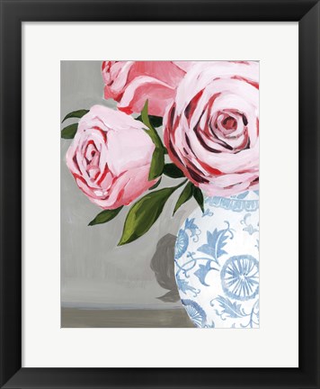 Framed Autumnal Roses I Print