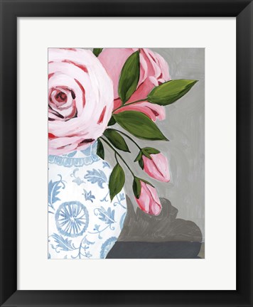 Framed Autumnal Roses II Print