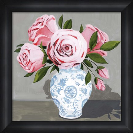 Framed Autumnal Roses III Print
