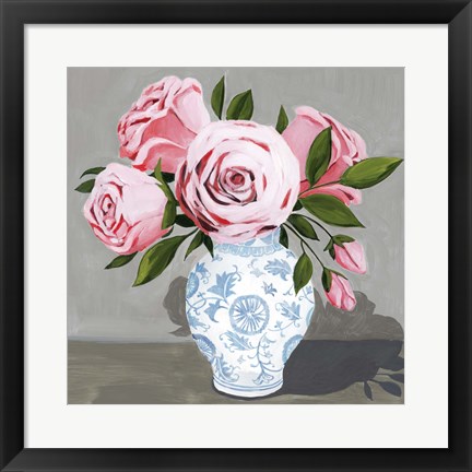 Framed Autumnal Roses III Print