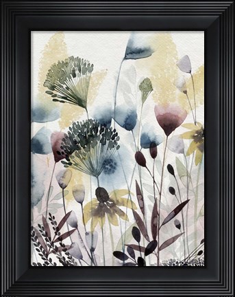 Framed Watercolor Wildflower I Print