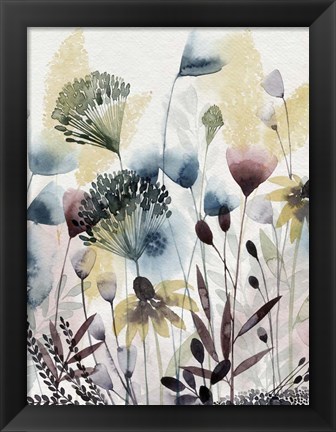 Framed Watercolor Wildflower I Print