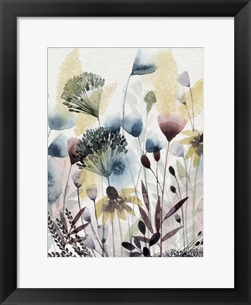 Framed Watercolor Wildflower I Print