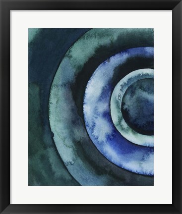 Framed Cobalt Vortex I Print