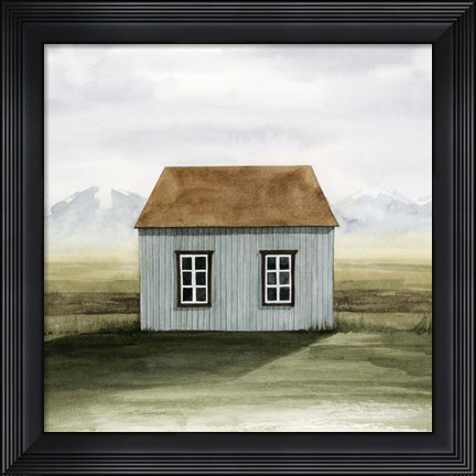 Framed Nordic Cottage I Print