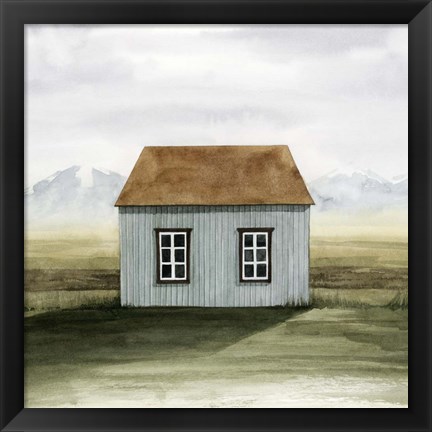 Framed Nordic Cottage I Print