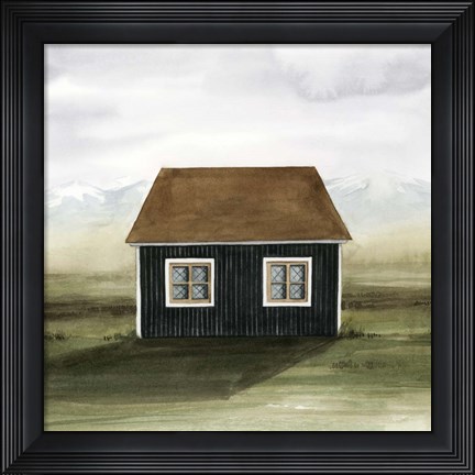 Framed Nordic Cottage II Print