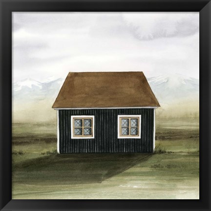 Framed Nordic Cottage II Print