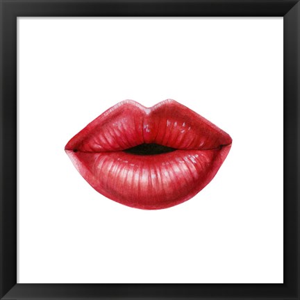 Framed Emotion Lips I Print