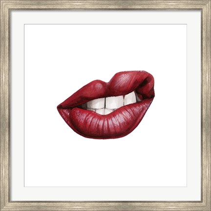 Framed Emotion Lips III Print