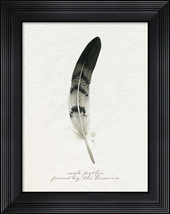 Framed Found Feather I Print