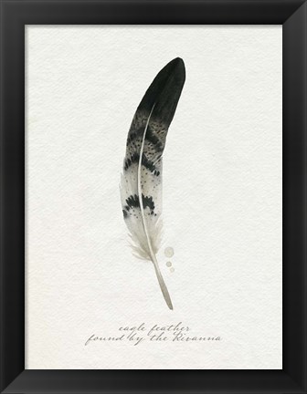 Framed Found Feather I Print